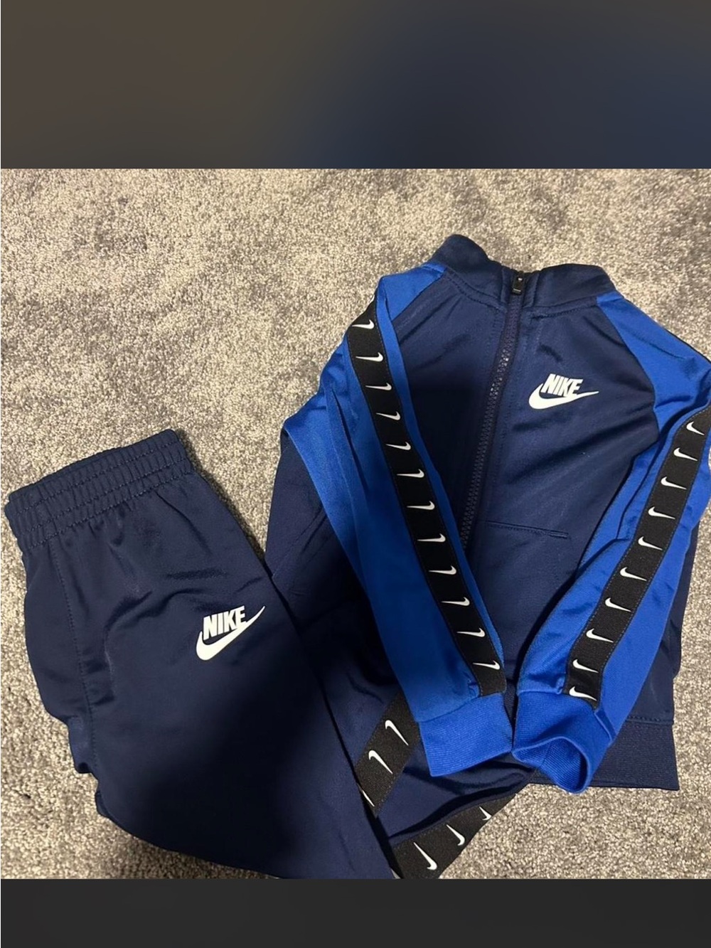 Nike Kids Navy & Royal Blue Swoosh Track Jacket and Joggers